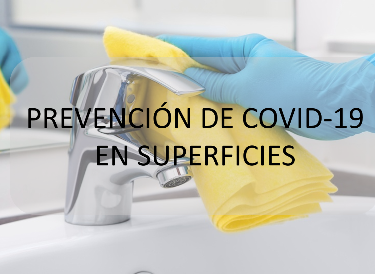 Prevención de COVID-19 en superficies