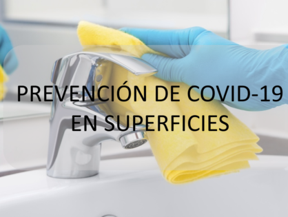 Prevención de COVID-19 en superficies